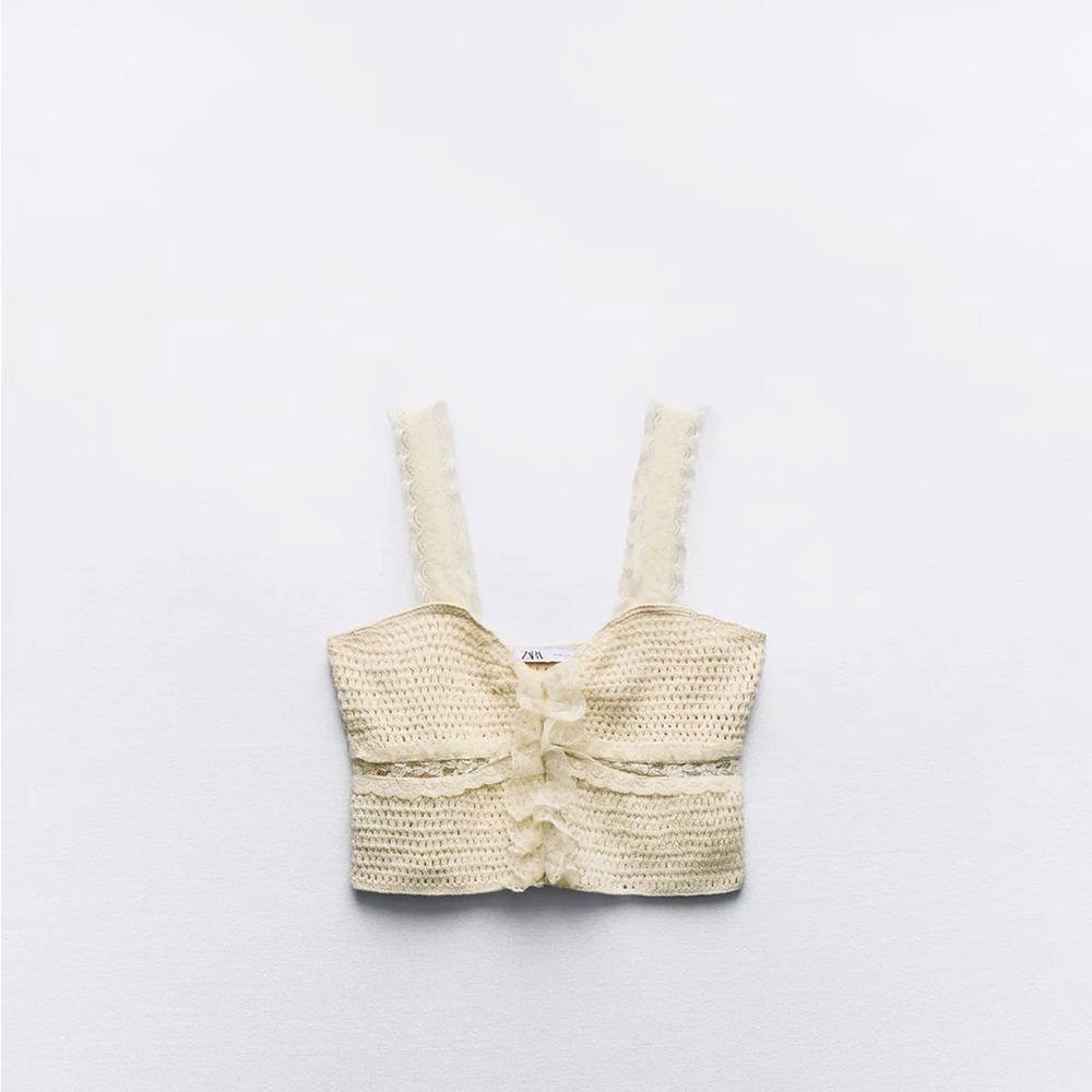 Zara Ivory Knit Top